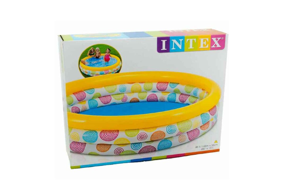 Детский надувной бассейн "Геометрические фигуры" INTEX 59419 114х25 см
